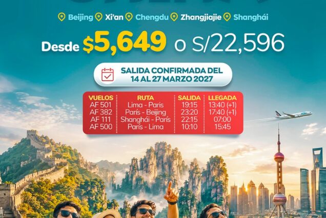 China Inolvidable 2027: Viaje en Grupo